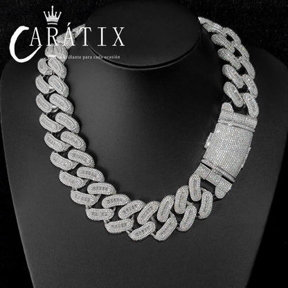 CARÁTIX 29mm Rectangle CZ Cuban Chain - CaratixJewelry