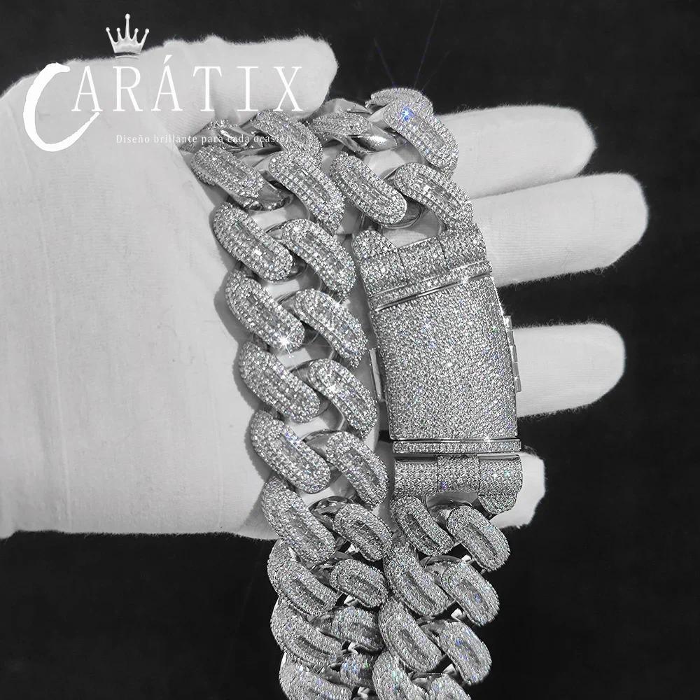 CARÁTIX 29mm Rectangle CZ Cuban Chain - CaratixJewelry