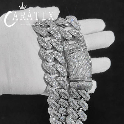 CARÁTIX 29mm Rectangle CZ Cuban Chain - CaratixJewelry