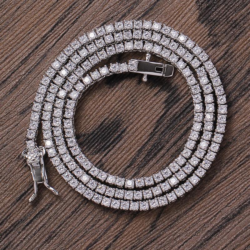 CARÁTIX 2mm Square AAA CZ Tennis Chain Necklace – Iced Out Hip Hop Bling Choker for Men - CaratixJewelry
