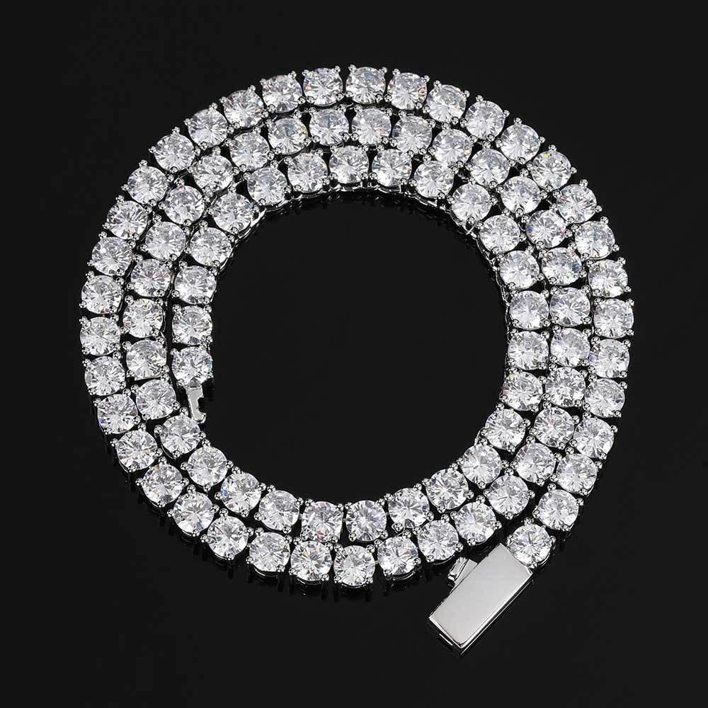 CARÁTIX 3–5mm 5A CZ Tennis Chain Necklace – Single Row Bling Cubic Zirconia Jewelry for Men & Women - CaratixJewelry