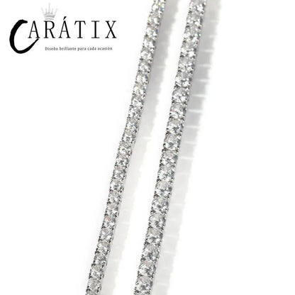 CARÁTIX 4mm CZ Iced Out Claw-Set Tennis Chain Choker Necklace - CaratixJewelry