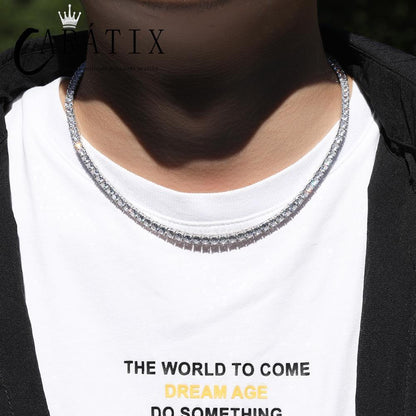 CARÁTIX 4mm CZ Iced Out Claw-Set Tennis Chain Choker Necklace - CaratixJewelry