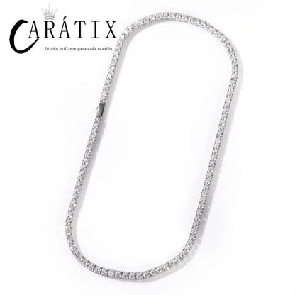 CARÁTIX 4mm CZ Iced Out Claw-Set Tennis Chain Choker Necklace - CaratixJewelry