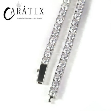CARÁTIX 4mm CZ Iced Out Claw-Set Tennis Chain Choker Necklace - CaratixJewelry