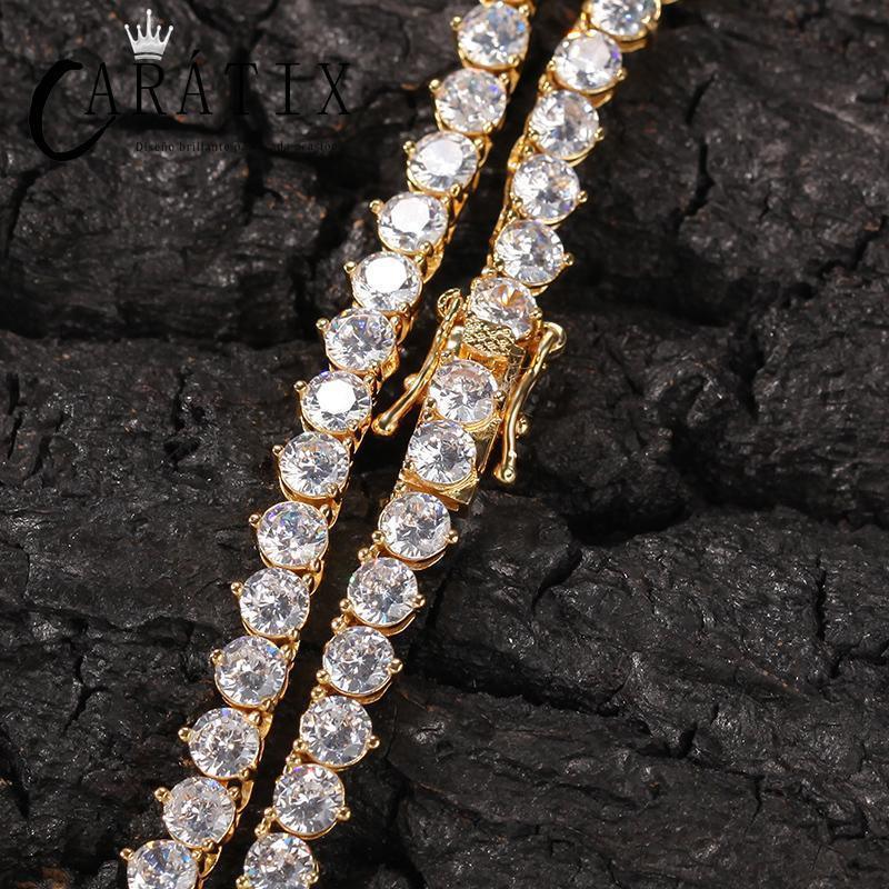 CARÁTIX 4mm Three-Claw CZ Iced Out Tennis Chain Choker Necklace - CaratixJewelry