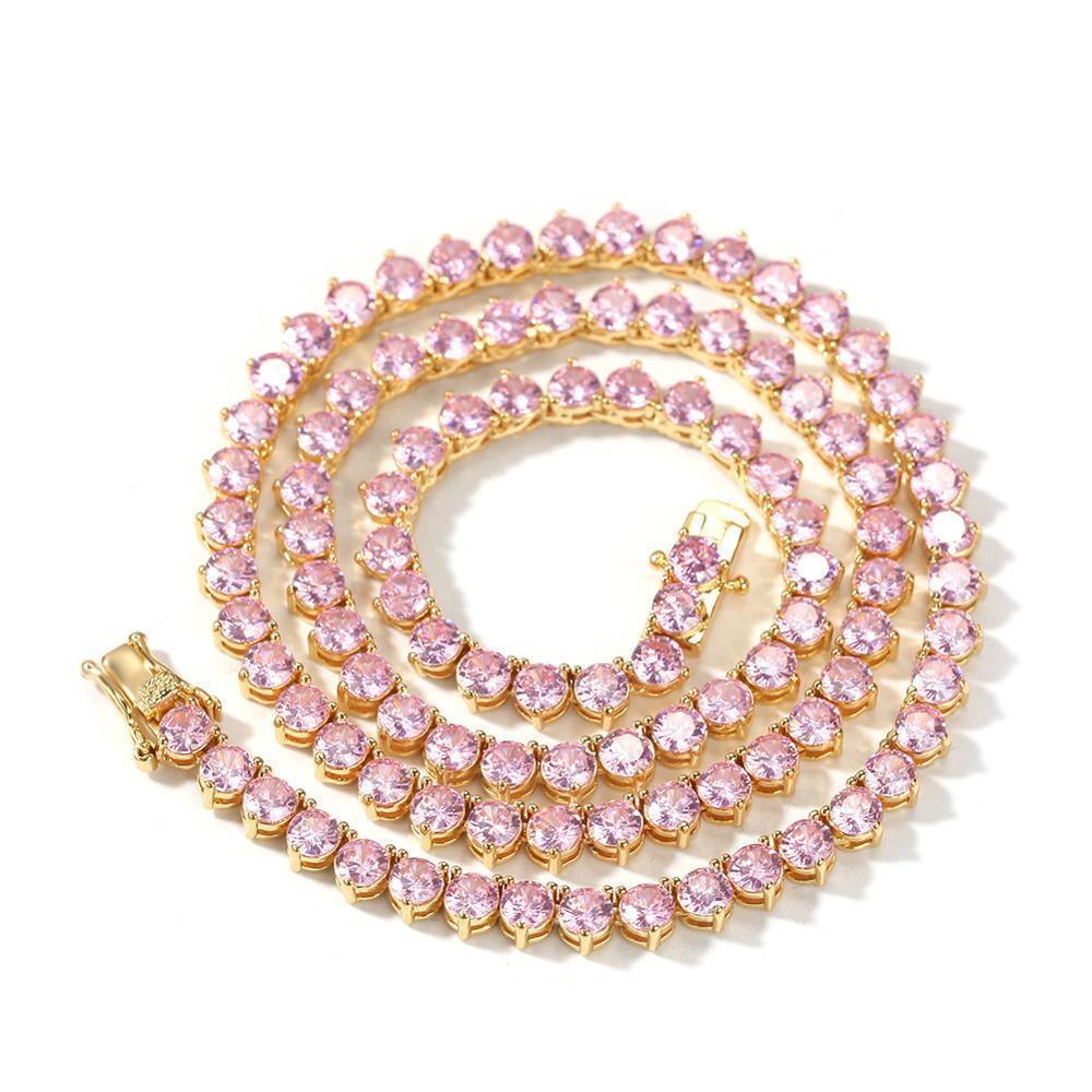CARÁTIX 4mm Three-Claw CZ Iced Out Tennis Chain Choker Necklace - CaratixJewelry