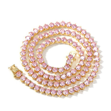 CARÁTIX 4mm Three-Claw CZ Iced Out Tennis Chain Choker Necklace - CaratixJewelry