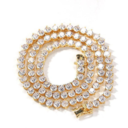 CARÁTIX 4mm Three-Claw CZ Iced Out Tennis Chain Choker Necklace - CaratixJewelry