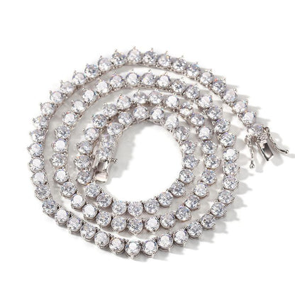 CARÁTIX 4mm Three-Claw CZ Iced Out Tennis Chain Choker Necklace - CaratixJewelry