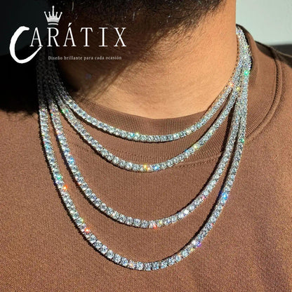 CARÁTIX 4mm Waterproof Stainless Steel Tennis Chain Necklace - CaratixJewelry