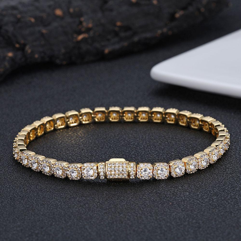 CARÁTIX 5mm AAAAA Zircon Tennis Bracelet – Gold/Silver Plated Women’s Jewelry with Flip Buckle - CaratixJewelry