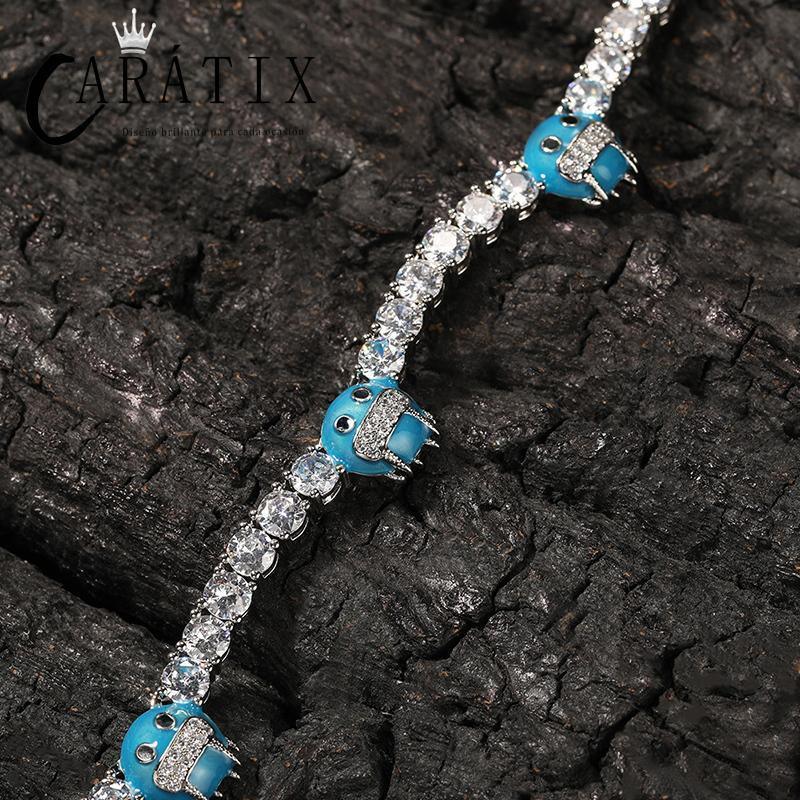 CARÁTIX 5mm CZ Tennis Chain Necklace – Iced Out 1-Row Hip Hop Bling Choker for Men & Women - CaratixJewelry