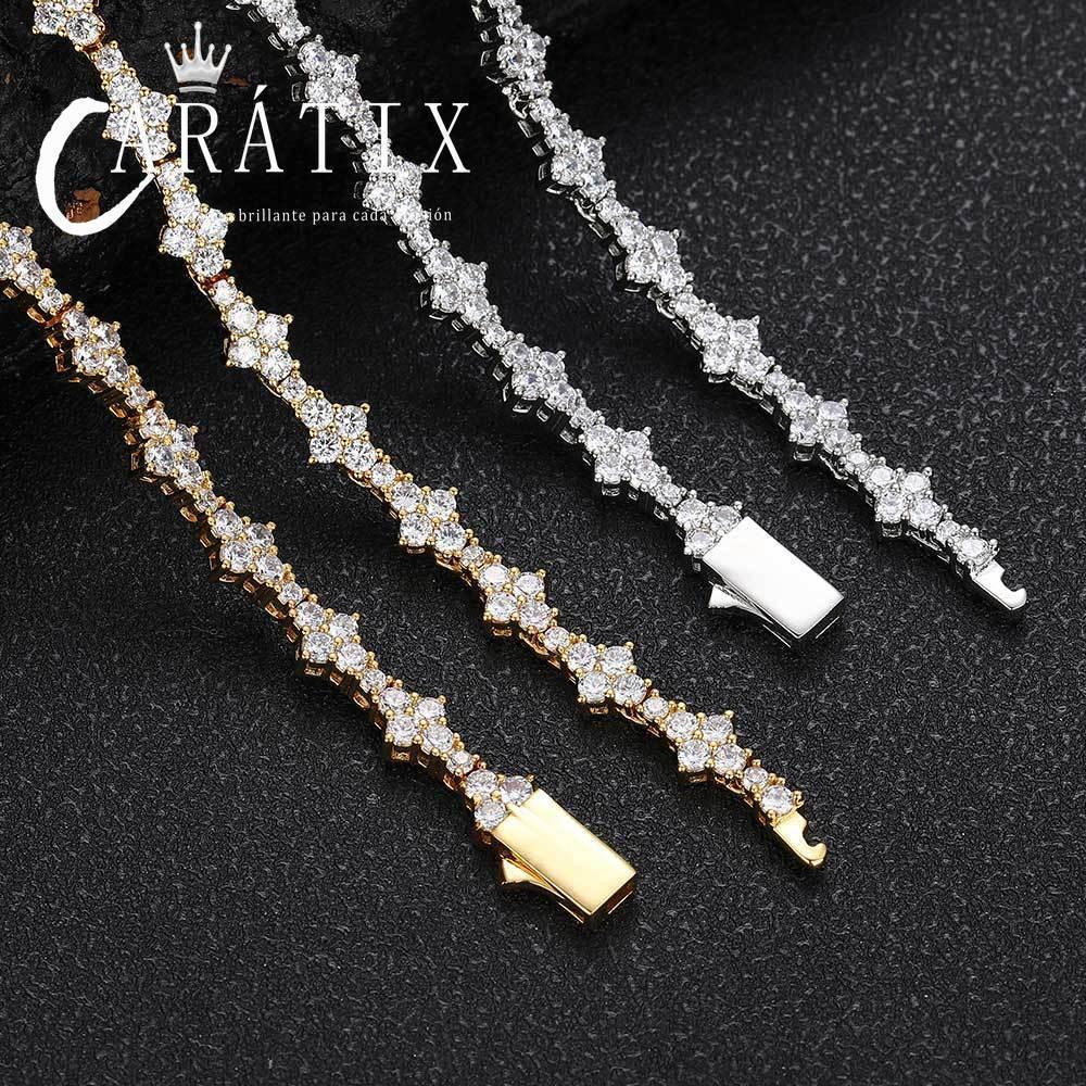 CARÁTIX 6.5mm Spring Buckle Zircon Tennis Chain Necklace & Bracelet - CaratixJewelry
