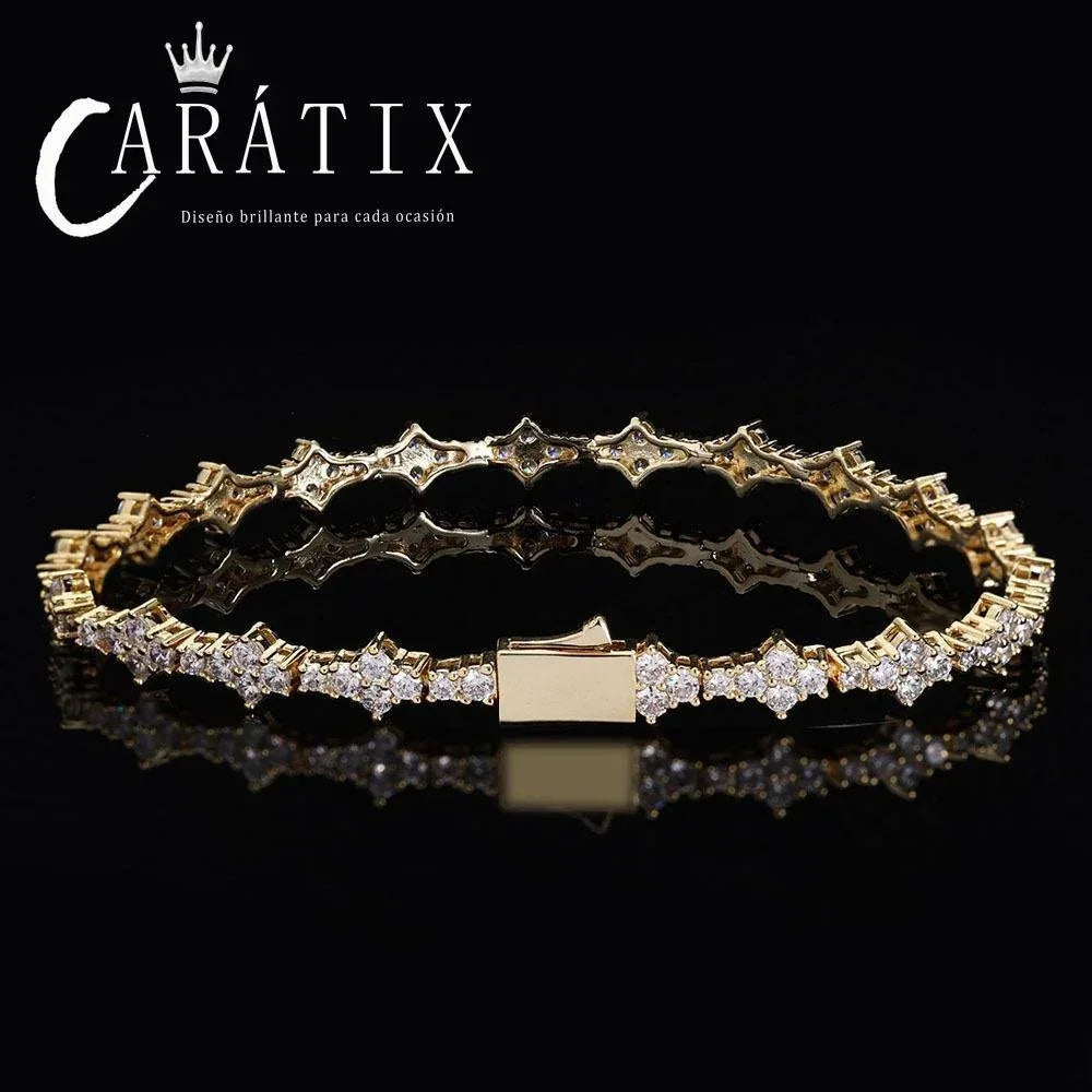 CARÁTIX 6.5mm Spring Buckle Zircon Tennis Chain Necklace & Bracelet - CaratixJewelry