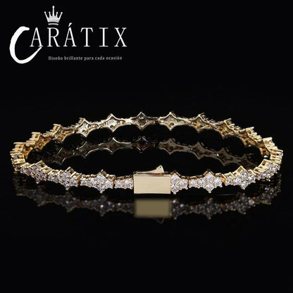 CARÁTIX 6.5mm Spring Buckle Zircon Tennis Chain Necklace & Bracelet - CaratixJewelry