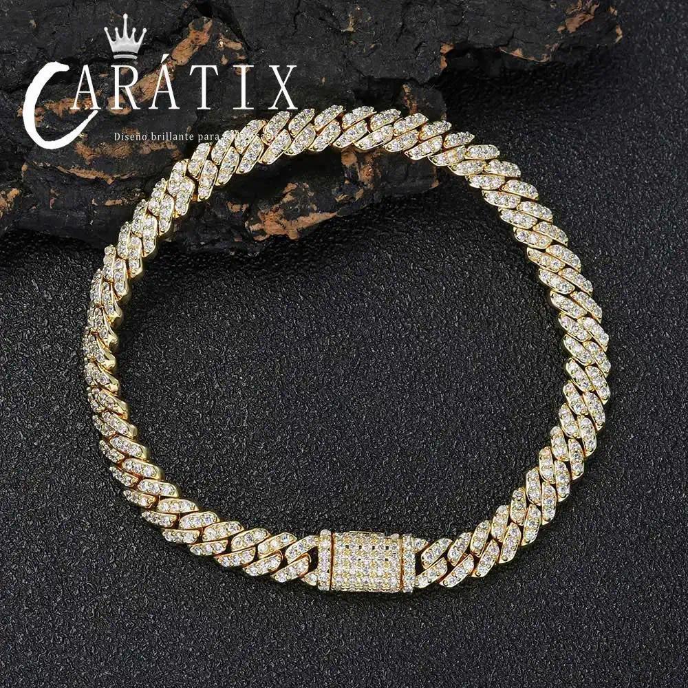 CARÁTIX 6mm Cuban Link Bracelet – Micro-Encrusted Zircon Iced Out Hip Hop Jewelry for Men & Women | Single Row Bling Gift - CaratixJewelry