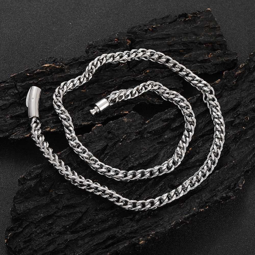 CARÁTIX – 6mm Franco Chain Necklace with Polishing Clasp | Hip Hop Jewelry for Men & Women, Street Style Bracelet Option - CaratixJewelry