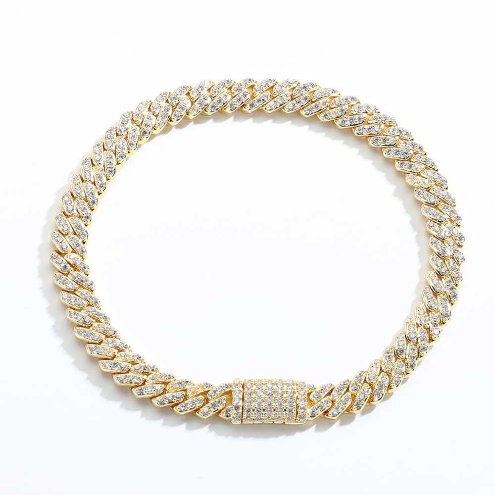 CARÁTIX 6MM Miami Cuban Link Charm Bracelet – Bling Zircon Hip Hop Jewelry for Men & Women - CaratixJewelry