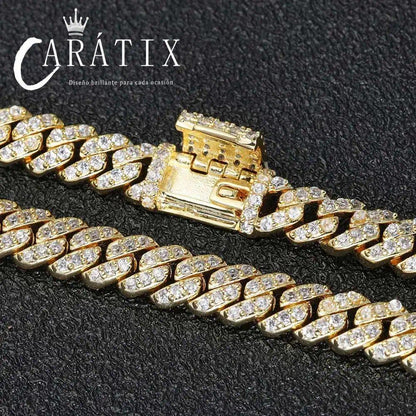 CARÁTIX 6MM Miami Cuban Link Charm Bracelet – Bling Zircon Hip Hop Jewelry for Men & Women - CaratixJewelry