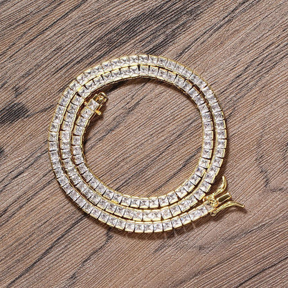 CARÁTIX 6mm Square Tennis Chain | AAA CZ Iced Out Hip Hop Necklace for Men - CaratixJewelry