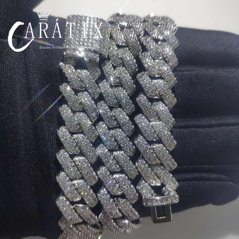CARÁTIX 7"-26" Miami Curb Cuban Link Chain Necklace – Iced Out CZ Hip Hop Jewelry with Openable Lock for Men & Women - CaratixJewelry