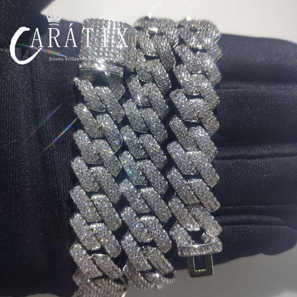 CARÁTIX 7"-26" Miami Curb Cuban Link Chain Necklace – Iced Out CZ Hip Hop Jewelry with Openable Lock for Men & Women - CaratixJewelry