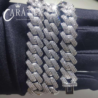 CARÁTIX 7"-26" Miami Curb Cuban Link Chain Necklace – Iced Out CZ Hip Hop Jewelry with Openable Lock for Men & Women - CaratixJewelry