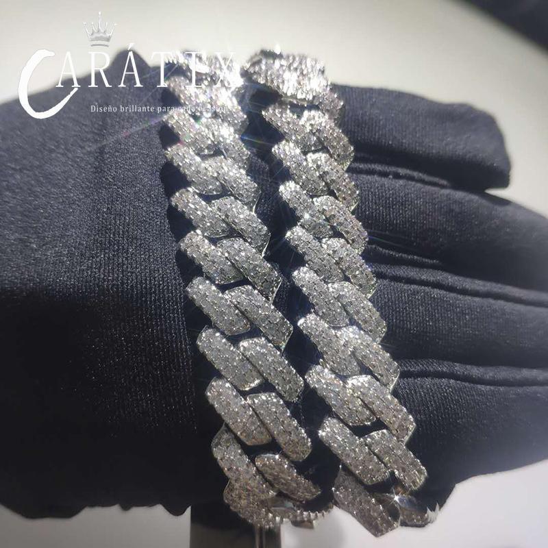 CARÁTIX 7"-26" Miami Curb Cuban Link Chain Necklace – Iced Out CZ Hip Hop Jewelry with Openable Lock for Men & Women - CaratixJewelry