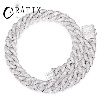 CARÁTIX 7"-28" 5-Row Bubble Round Cuban Miami Link Chain Necklace – Iced Out CZ Hip Hop Jewelry for Men & Women - CaratixJewelry