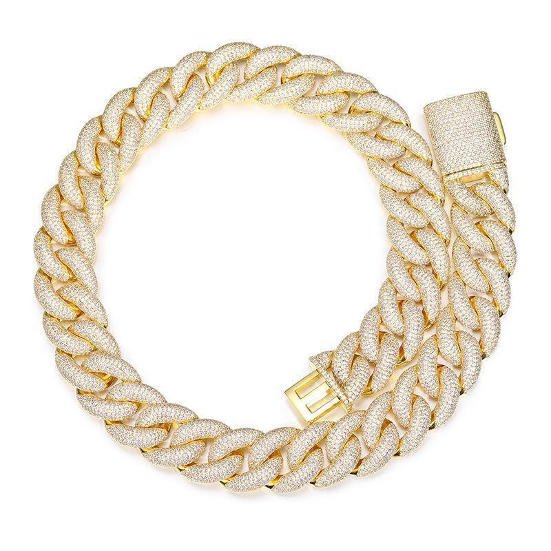 CARÁTIX 7"-28" 5-Row Bubble Round Cuban Miami Link Chain Necklace – Iced Out CZ Hip Hop Jewelry for Men & Women - CaratixJewelry