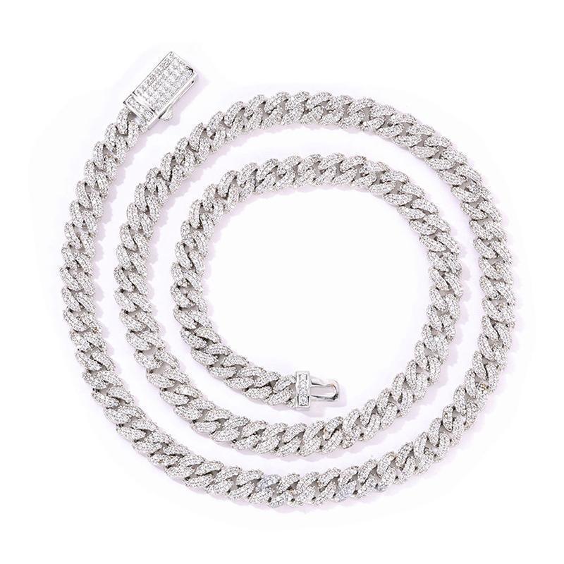 CARÁTIX – 7mm 5A+ CZ Paved Solid Cuban Curb Link Chain Necklace | Bling Hip Hop Jewelry for Men & Women - CaratixJewelry