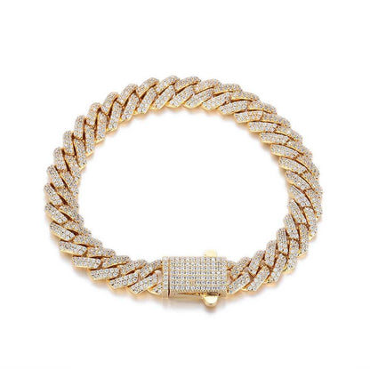 CARÁTIX – 8mm 2-Row Thin Cuban Link Chain Necklace | Cubic Zirconia Hip Hop Jewelry for Men & Women - CaratixJewelry