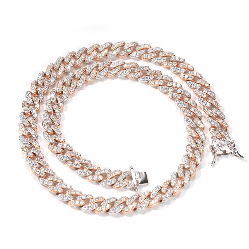 CARÁTIX – 8mm Cuban Link Chain Choker Necklace | Iced Out CZ Bling Hip Hop Jewelry for Men & Women, Rapper Street Style - CaratixJewelry