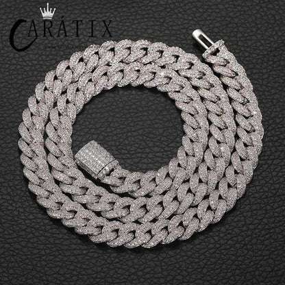 CARÁTIX 8mm Round Cuban Chain | 5A+ CZ Iced Out Hip Hop Necklace for Men & Women - CaratixJewelry