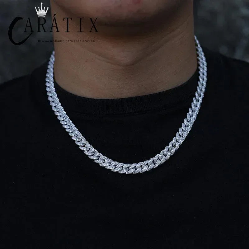CARÁTIX 8mm Round Cuban Chain | 5A+ CZ Iced Out Hip Hop Necklace for Men & Women - CaratixJewelry