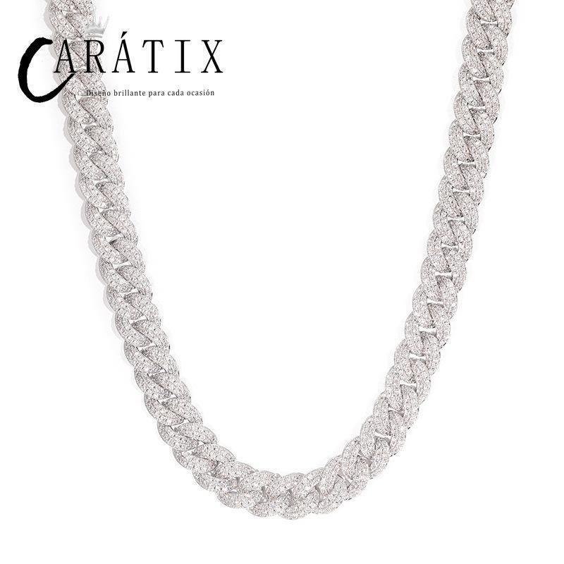 CARÁTIX 8mm Round Cuban Chain | 5A+ CZ Iced Out Hip Hop Necklace for Men & Women - CaratixJewelry