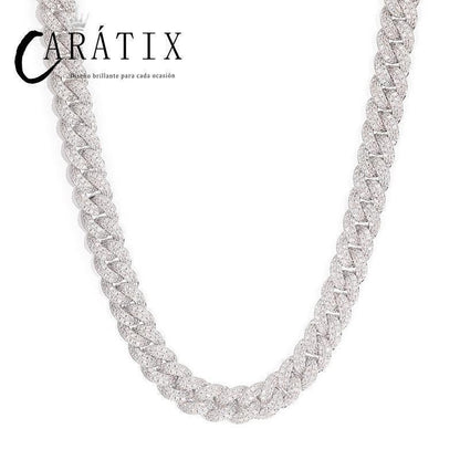 CARÁTIX 8mm Round Cuban Chain | 5A+ CZ Iced Out Hip Hop Necklace for Men & Women - CaratixJewelry