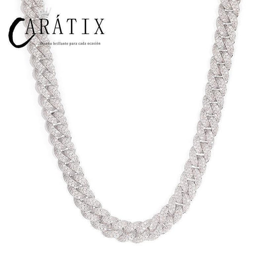 CARÁTIX 8mm Round Cuban Chain | 5A+ CZ Iced Out Hip Hop Necklace for Men & Women - CaratixJewelry