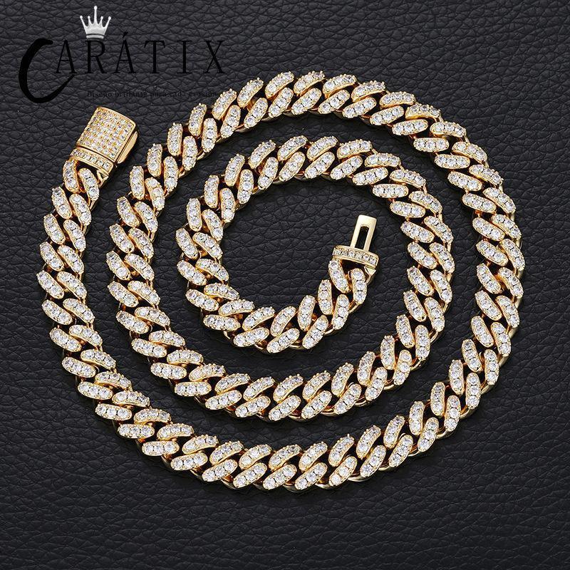 CARÁTIX 8mm Solid Cuban Link Chain Set – 5A+ CZ Iced Out Hip Hop Bling Bracelets & Necklaces for Men & Women | Unisex Rapper Gift - CaratixJewelry