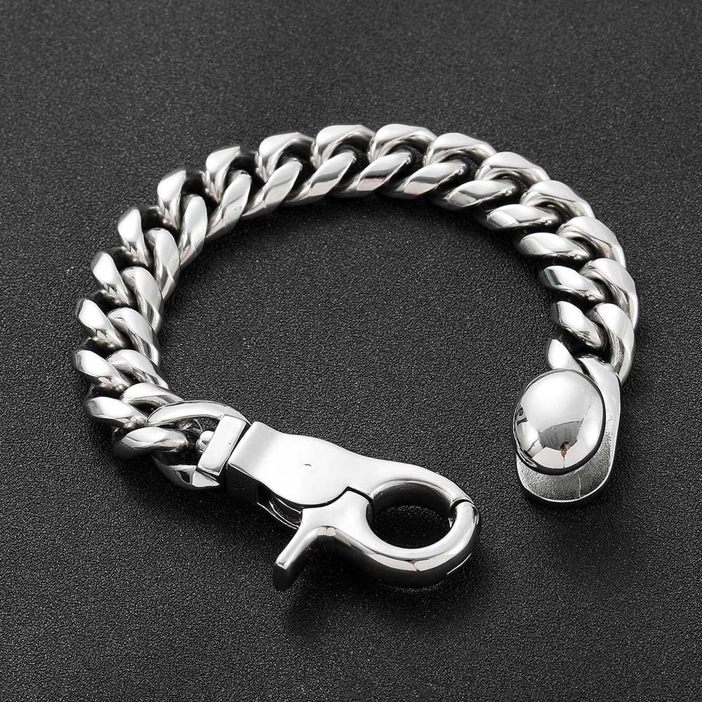 CARÁTIX 8mm/14mm Heavy Stainless Steel Cuban Link Chain Necklace – Men’s Hip Hop Rock Choker Jewelry | 7–26 Inches - CaratixJewelry