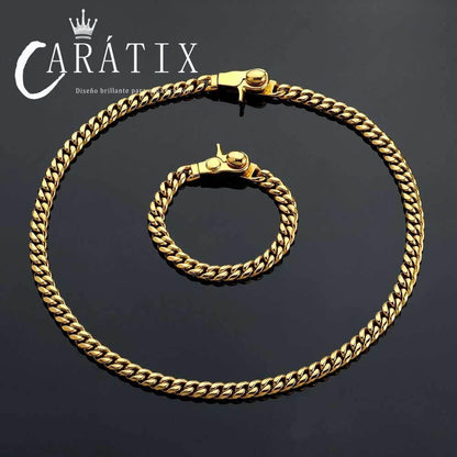 CARÁTIX 8mm/14mm Heavy Stainless Steel Cuban Link Chain Necklace – Men’s Hip Hop Rock Choker Jewelry | 7–26 Inches - CaratixJewelry