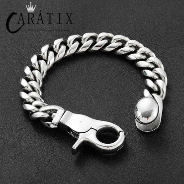 CARÁTIX 8mm/14mm Heavy Stainless Steel Cuban Link Chain Necklace – Men’s Hip Hop Rock Choker Jewelry | 7–26 Inches - CaratixJewelry