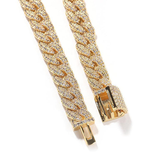 CARÁTIX 9mm Iced Out Cuban Link Chain Necklace – 5A+ CZ Solid Round Hip Hop Bling Jewelry for Men | Rapper Gift - CaratixJewelry