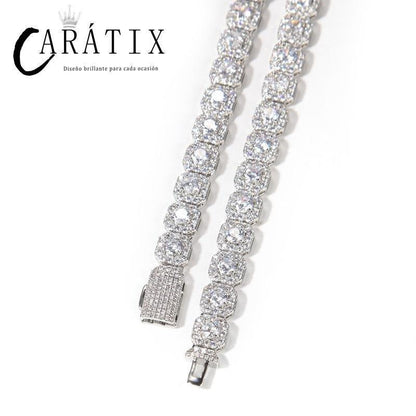 CARÁTIX 9mm Iced Out CZ Tennis Link Choker Necklace Unisex - CaratixJewelry