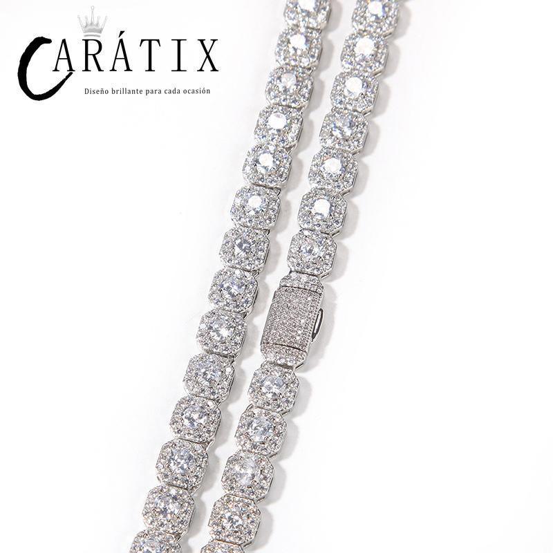 CARÁTIX 9mm Iced Out CZ Tennis Link Choker Necklace Unisex - CaratixJewelry