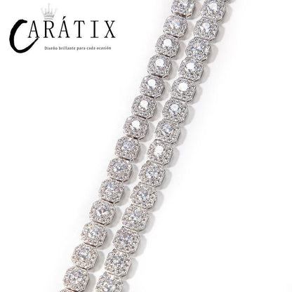 CARÁTIX 9mm Iced Out CZ Tennis Link Choker Necklace Unisex - CaratixJewelry