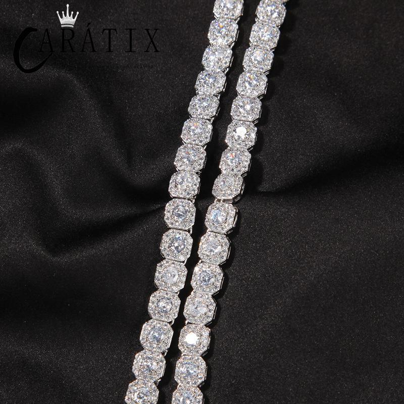 CARÁTIX 9mm Iced Out CZ Tennis Link Choker Necklace Unisex - CaratixJewelry