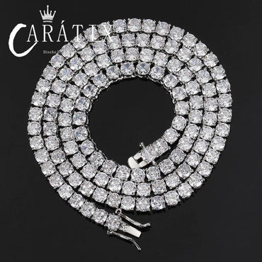 CARÁTIX AAAAA CZ Tennis Chain Necklace – Gold/Silver Brass Setting Luxury Cubic Zirconia Jewelry - CaratixJewelry