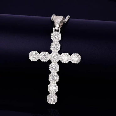 CARÁTIX Cross Pendant Necklace – Golden CZ Hip Hop Jewelry - CaratixJewelry